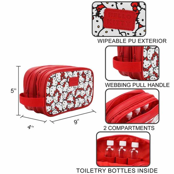 Hello Kitty Travel Set - Toiletry Bag, Passport Cover and Luggage Tag - Picture 9 of 15